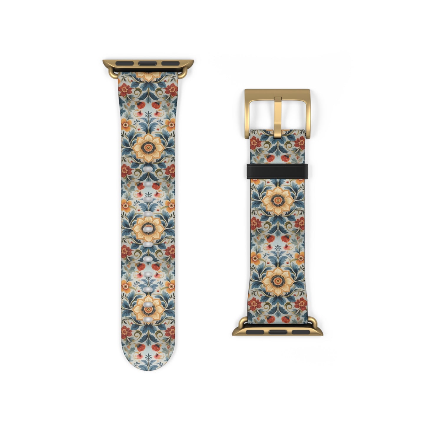 Norwegian Rosemaling Watch Band