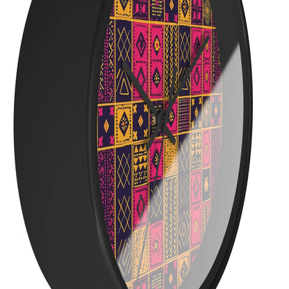 Ghanaian Kente Cloth Wall Clock