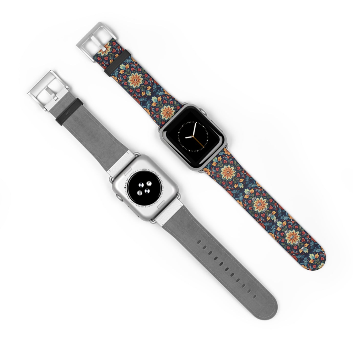 Norwegian Rosemaling Watch Band