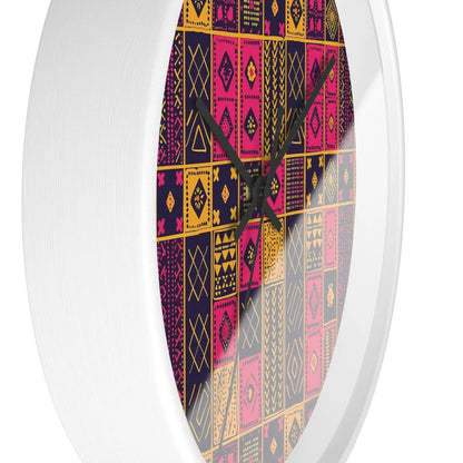 Ghanaian Kente Cloth Wall Clock