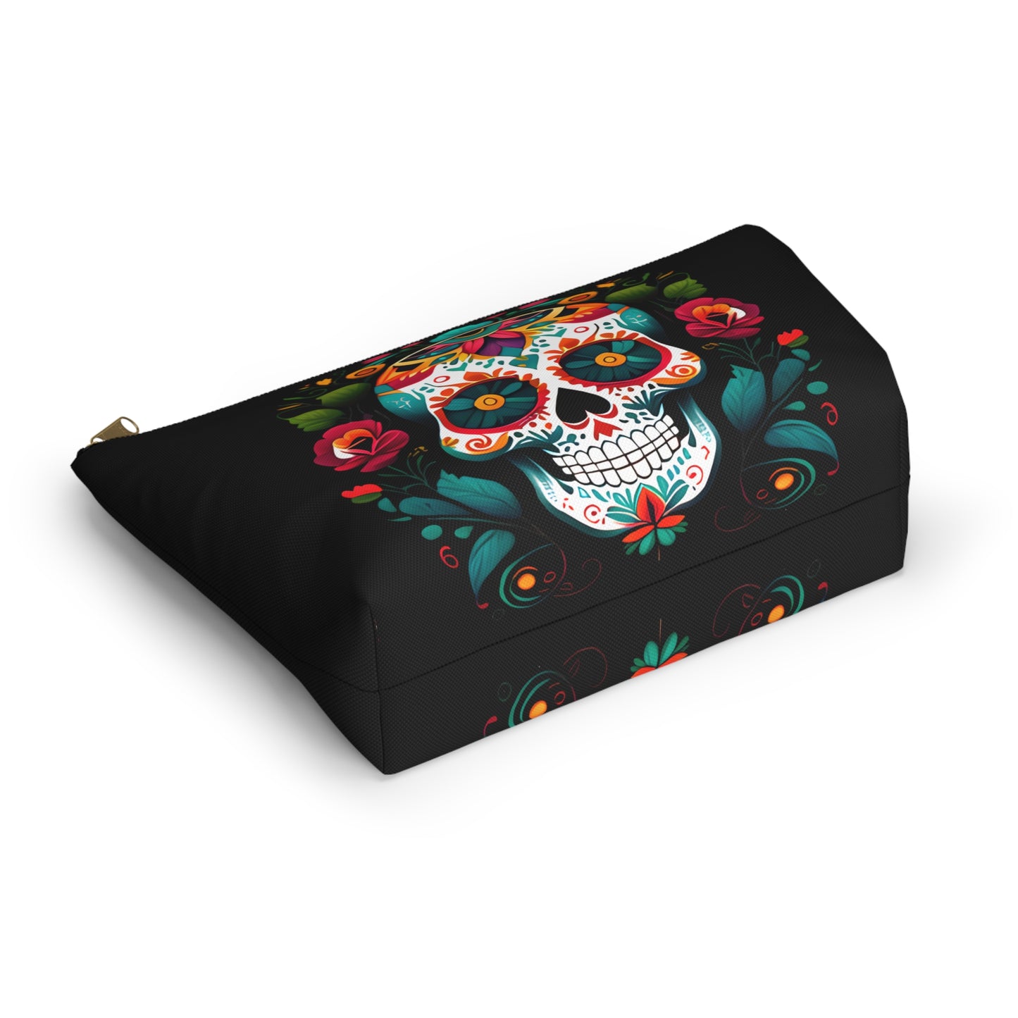 Mexican Sugar Skull Black Pouch