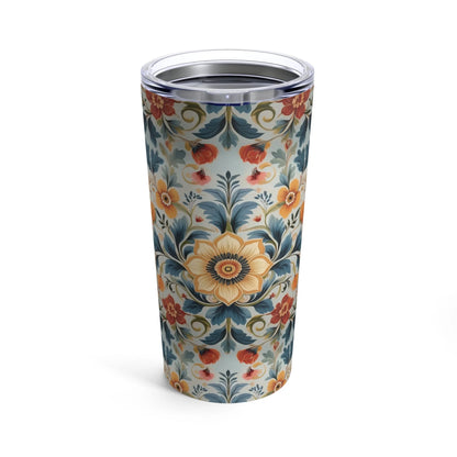 Norwegian Rosemaling Tumbler