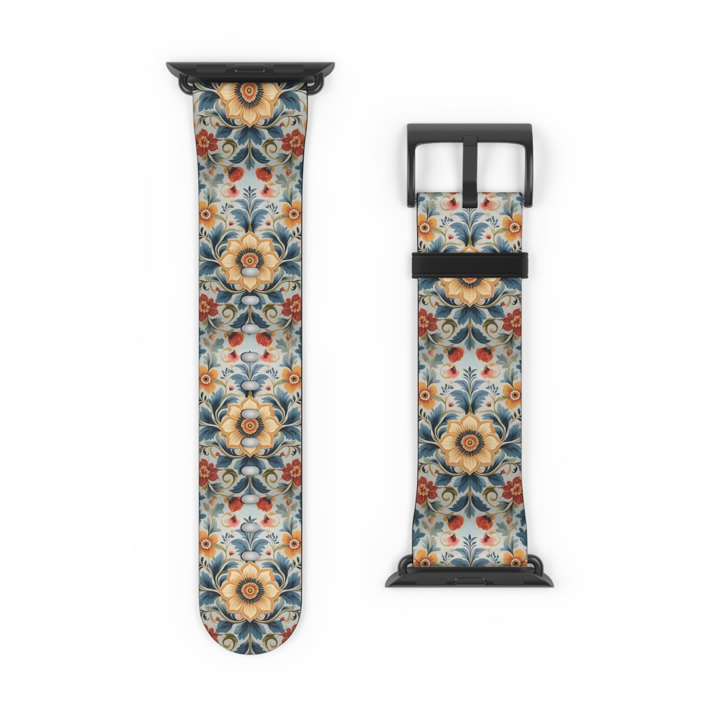 Norwegian Rosemaling Watch Band - The Global Wanderer