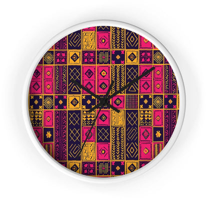 Ghanaian Kente Cloth Wall Clock