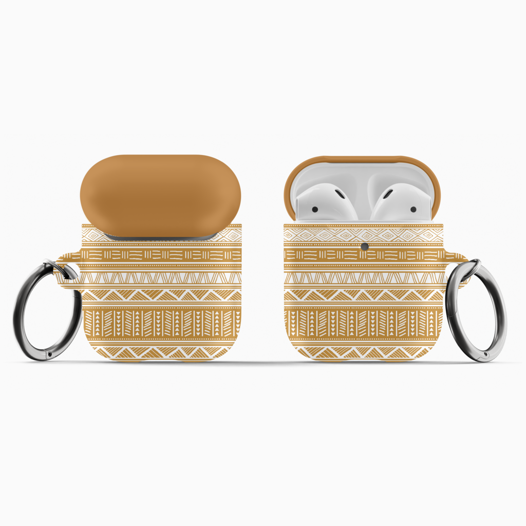 African Print AirPod® Case - Light Yellow - The Global Wanderer