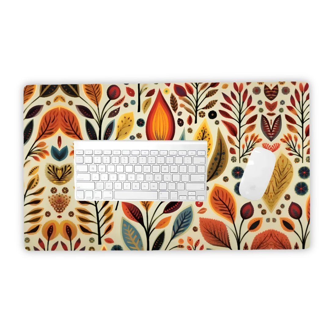 Augsburg Meadow Bavarian Fall Folk Art Desk Mat - The Global Wanderer