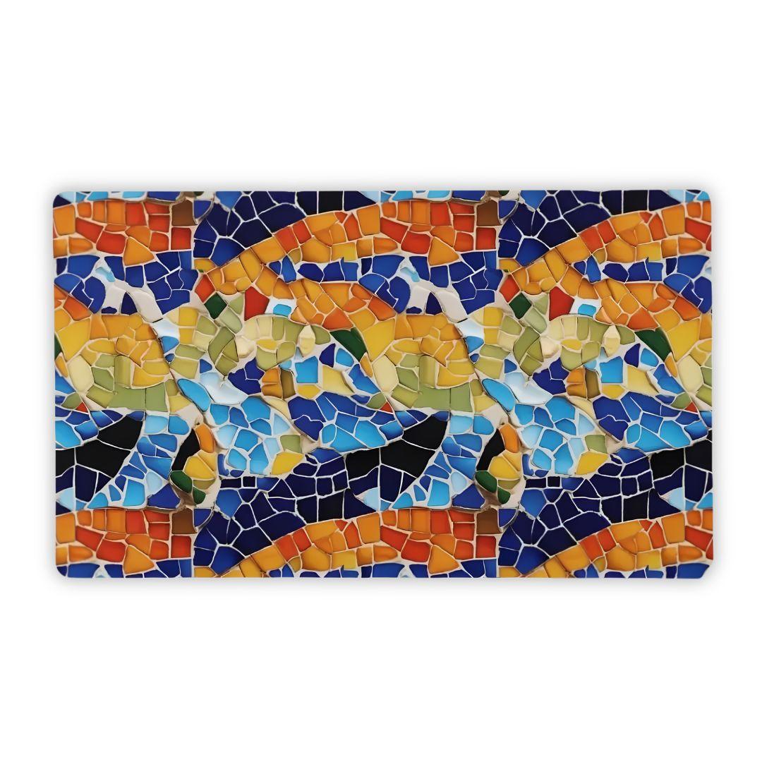 Barcelona Colors Mosaic Desk Mat - The Global Wanderer