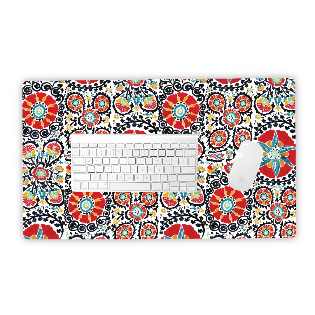 Bukhara Suzani Desk Mat - The Global Wanderer