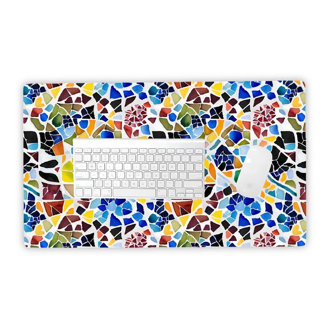 Cadaqués Bohemian Mosaic Desk Mat - The Global Wanderer