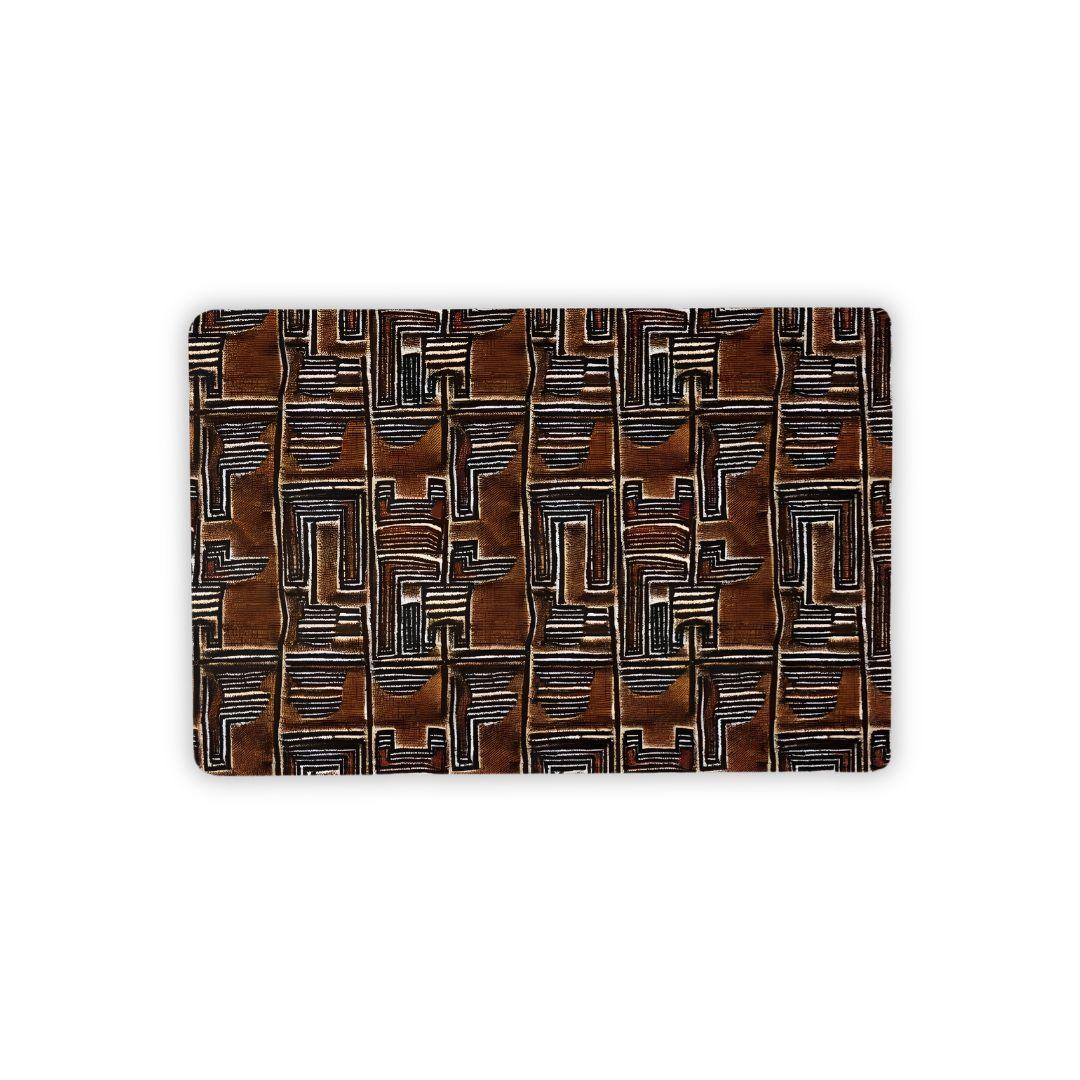 Cocoa Lines Mud Cloth Desk Mat - The Global Wanderer