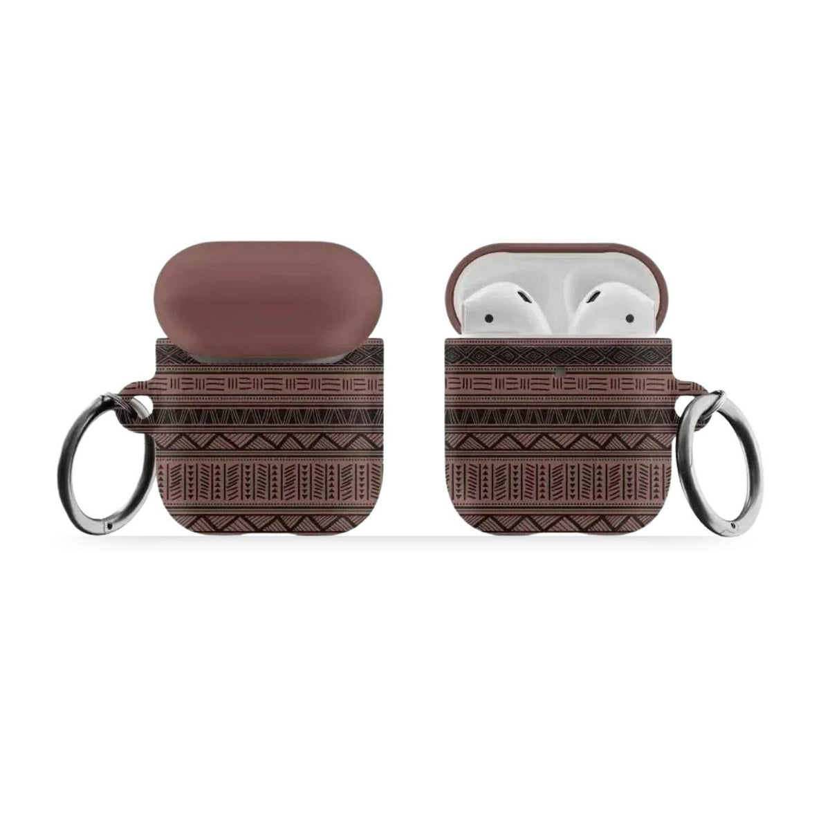Dark Red African Blanket AirPods Case - The Global Wanderer