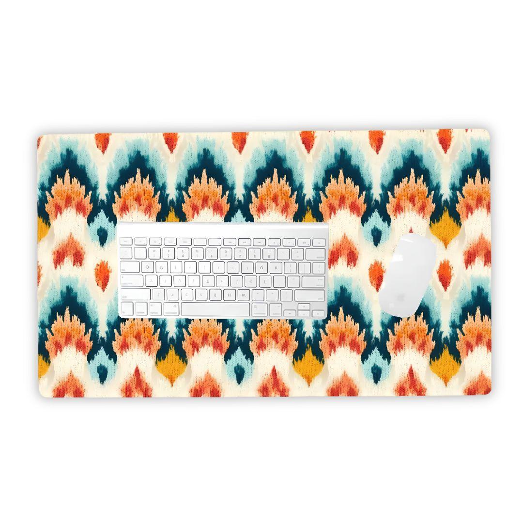 Denpasar Sunrise Ikat Desk Mat - The Global Wanderer