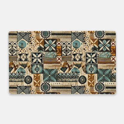 Pacific Islands Tapa Cloth Desk Mat - The Global Wanderer