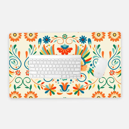 Mexican Otomi Print Desk Mat - The Global Wanderer