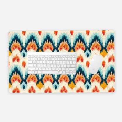 Indonesian Ikat Print Desk Mat - The Global Wanderer