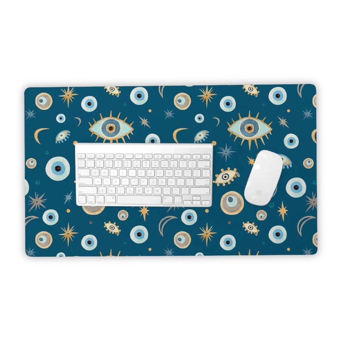 Greek Evil Eye Desk Mat - The Global Wanderer