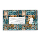 Lagoon Current Tapa Cloth Desk Mat - The Global Wanderer
