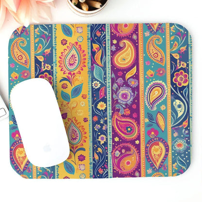 Indian Whimsical Paisley Mouse Pad - The Global Wanderer