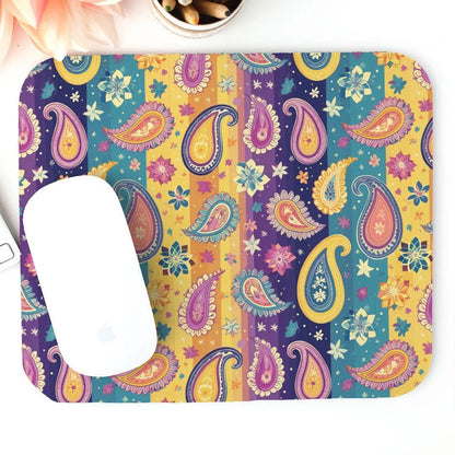 Indian Whimsical Paisley Mouse Pad - The Global Wanderer