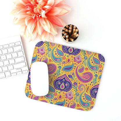 Indian Whimsical Paisley Mouse Pad - The Global Wanderer