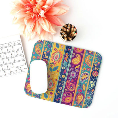 Indian Whimsical Paisley Mouse Pad - The Global Wanderer