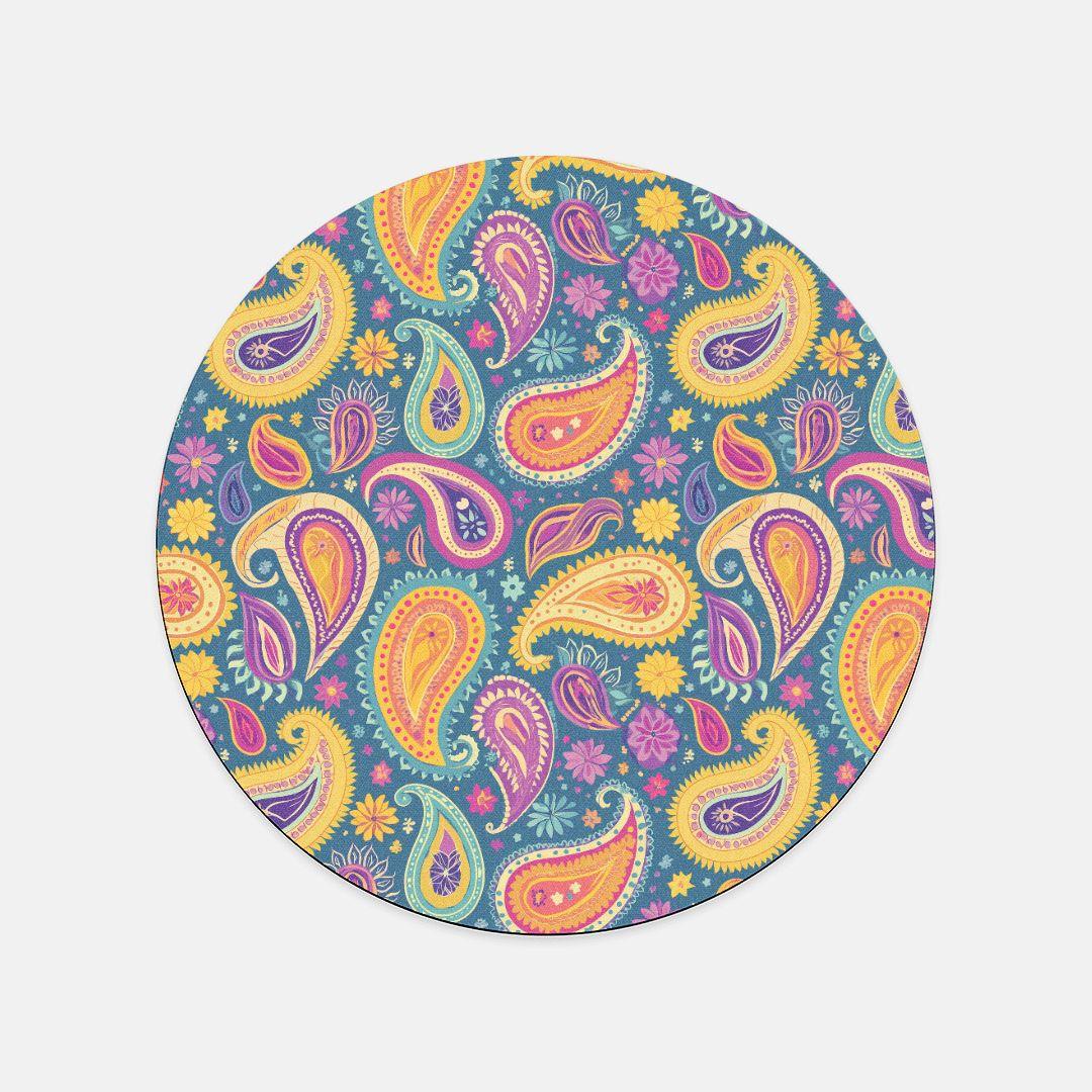 Indian Whimsical Paisley Mouse Pad - The Global Wanderer