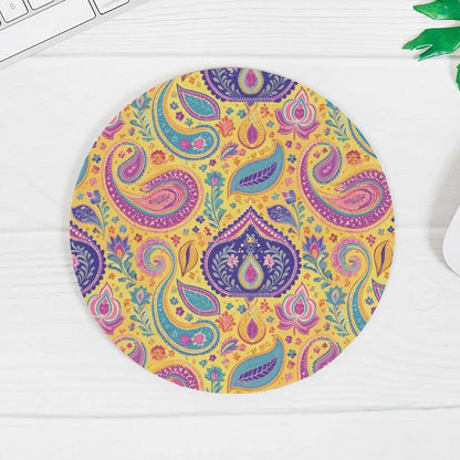 Indian Whimsical Paisley Mouse Pad - The Global Wanderer