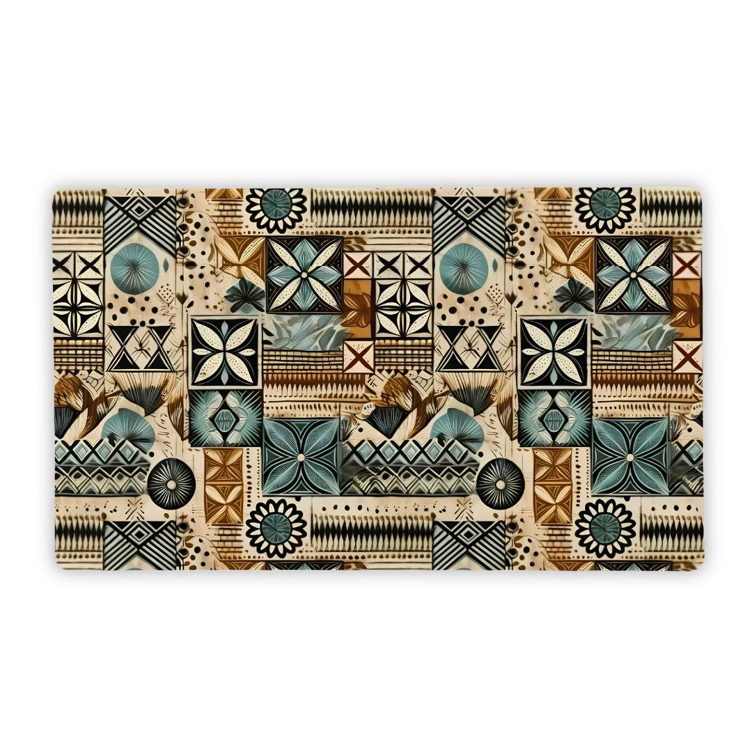 Palm Shadow Tapa Cloth Desk Mat - The Global Wanderer