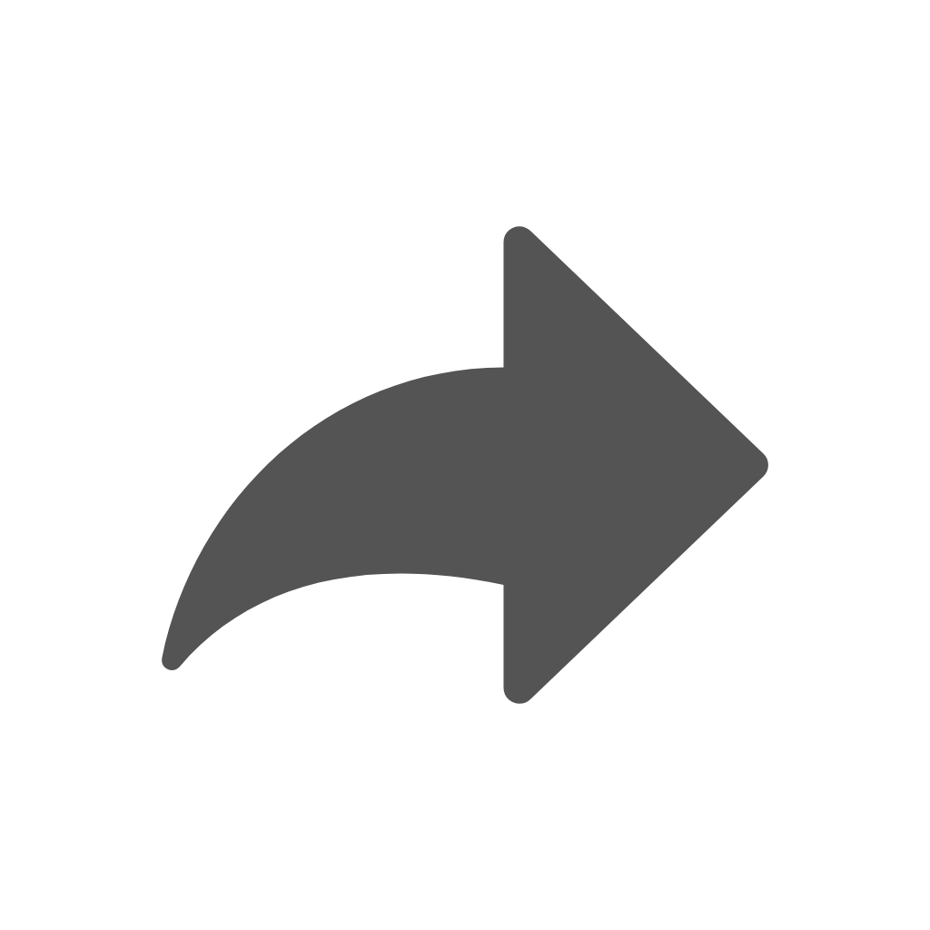 Gray right-pointing arrow icon on a white background