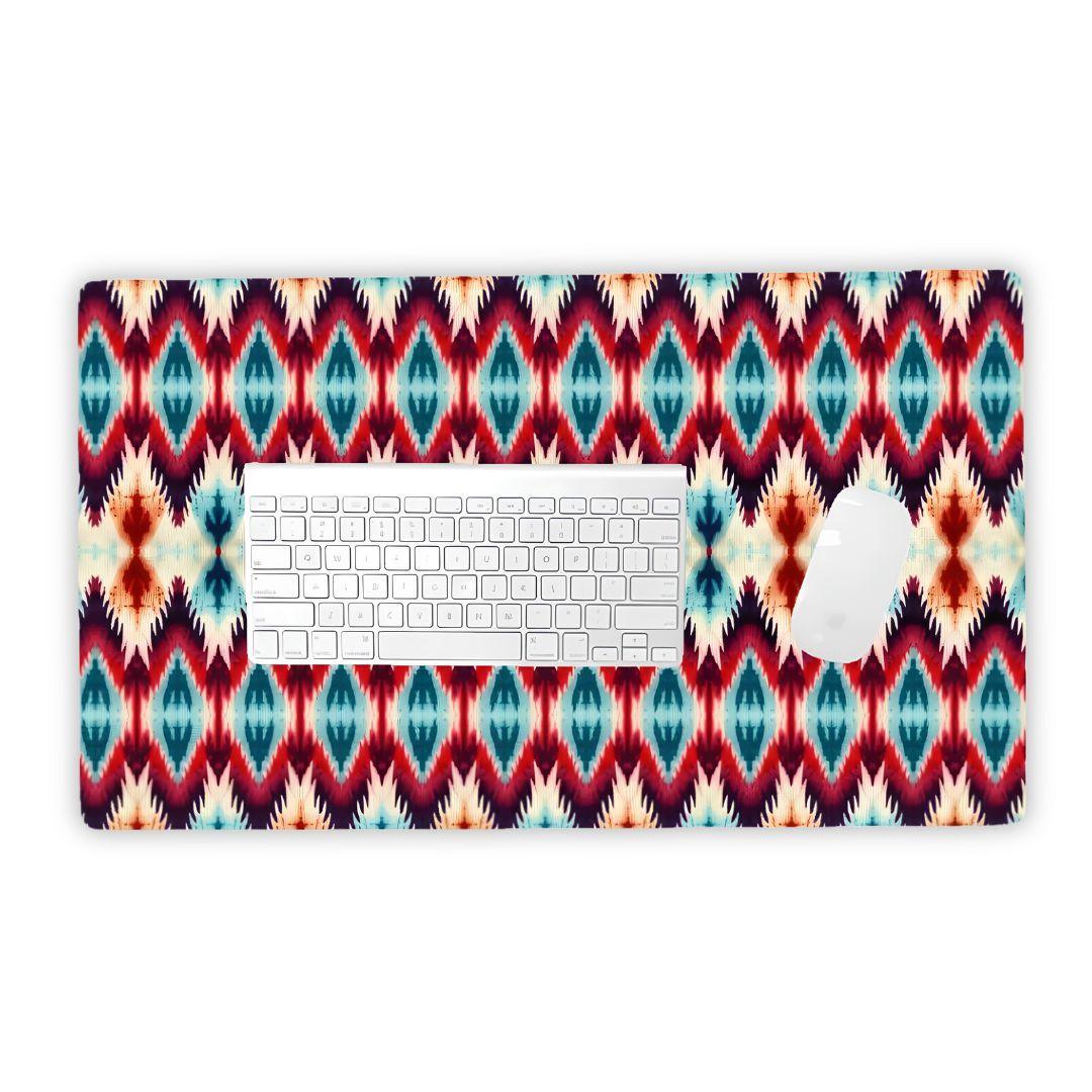 Surabaya Ember Ikat Desk Mat - The Global Wanderer