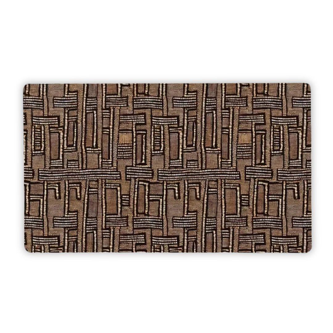 Terra Stripes Mud Cloth Desk Mat - The Global Wanderer