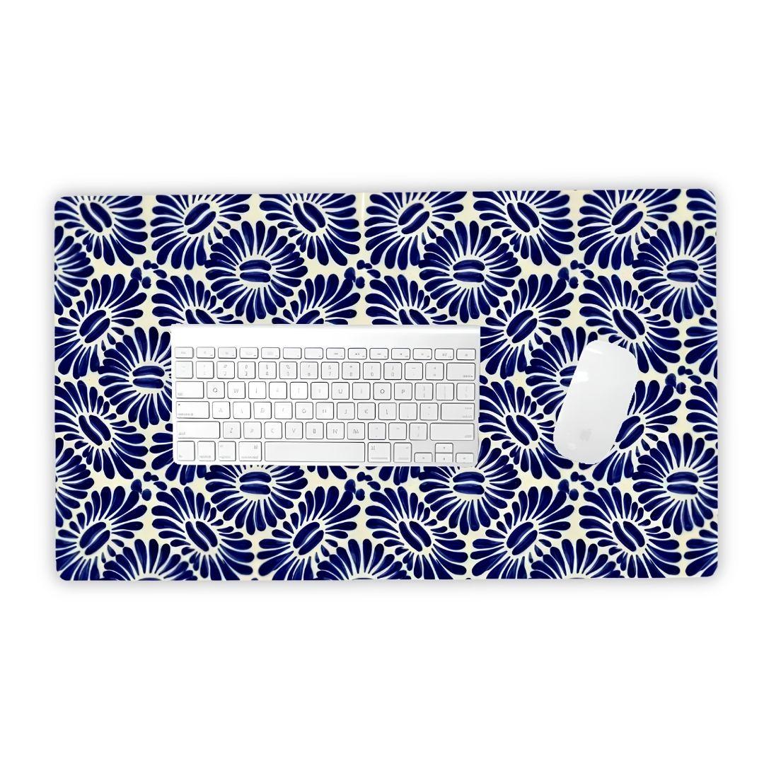 Tlaxcala Talavera Tile Desk Mat - The Global Wanderer