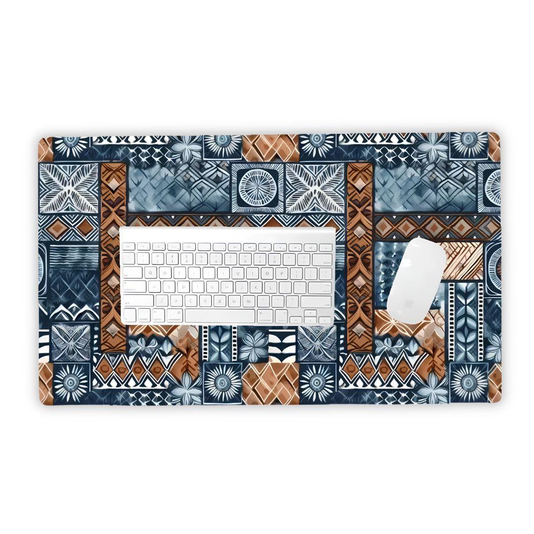 Trade Wind Tapa Cloth Desk Mat - The Global Wanderer