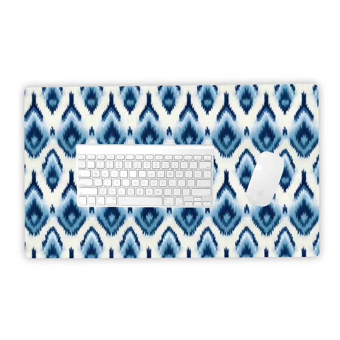 Yogyakarta Indigo Ikat Desk Mat - The Global Wanderer