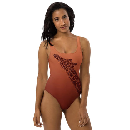 African Giraffe One-Piece Swimsuit - The Global Wanderer