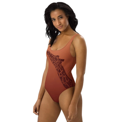 African Giraffe One-Piece Swimsuit - The Global Wanderer