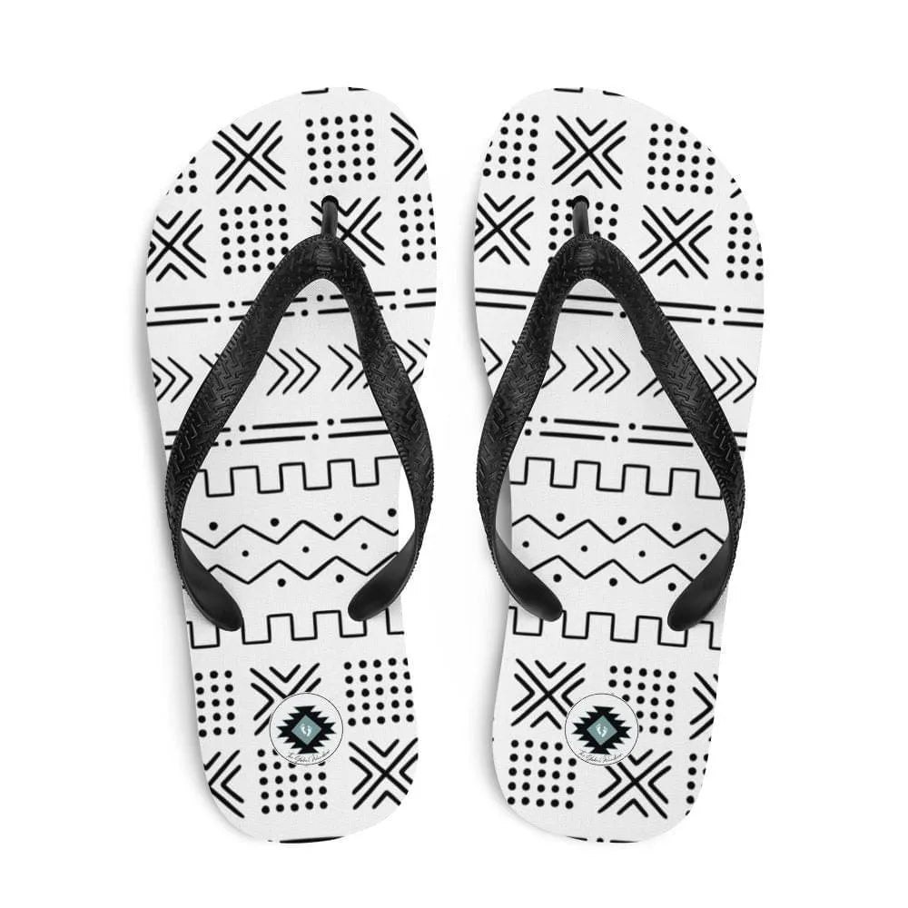 African Mud Cloth Flip Flops - The Global Wanderer