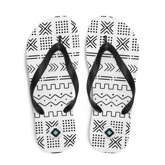 African Mud Cloth Flip Flops - The Global Wanderer