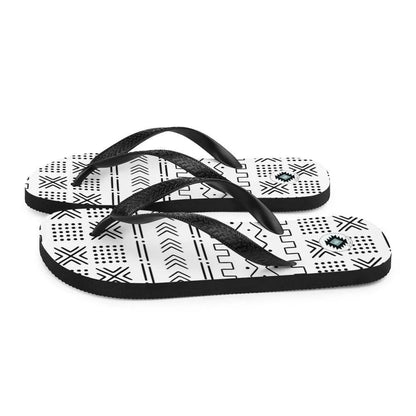 African Mud Cloth Flip Flops - The Global Wanderer