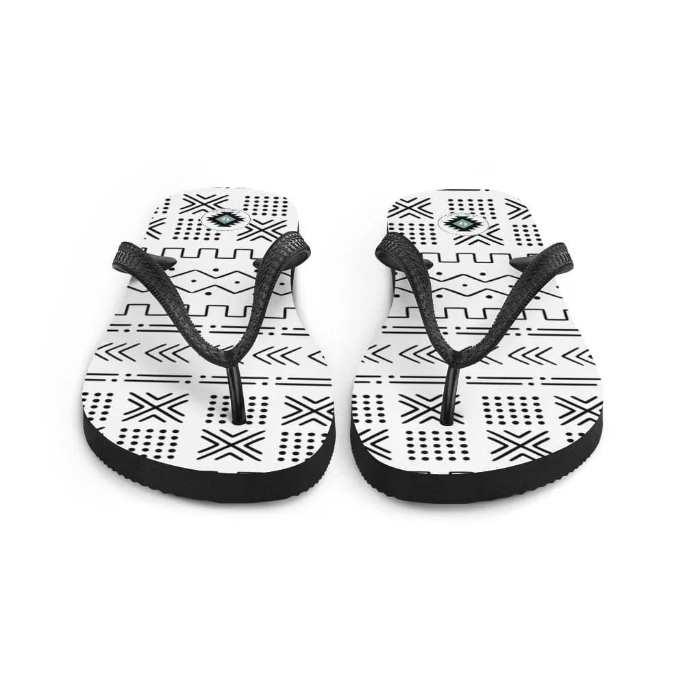 African Mud Cloth Flip Flops - The Global Wanderer