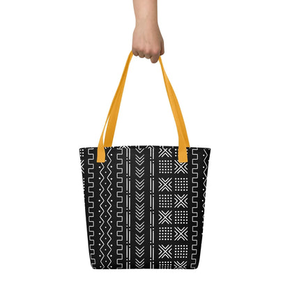 African Mud Cloth Print Tote Bag - The Global Wanderer