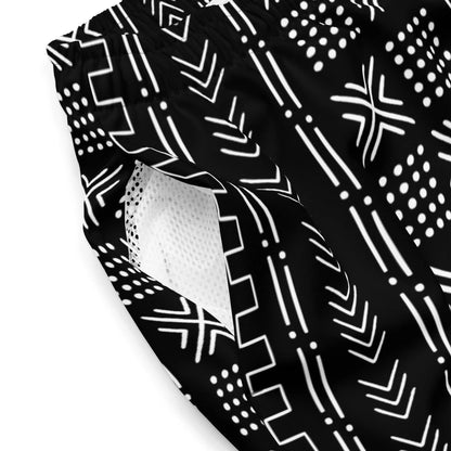 African Mud Cloth Recycled Men's Swim Trunks - The Global Wanderer