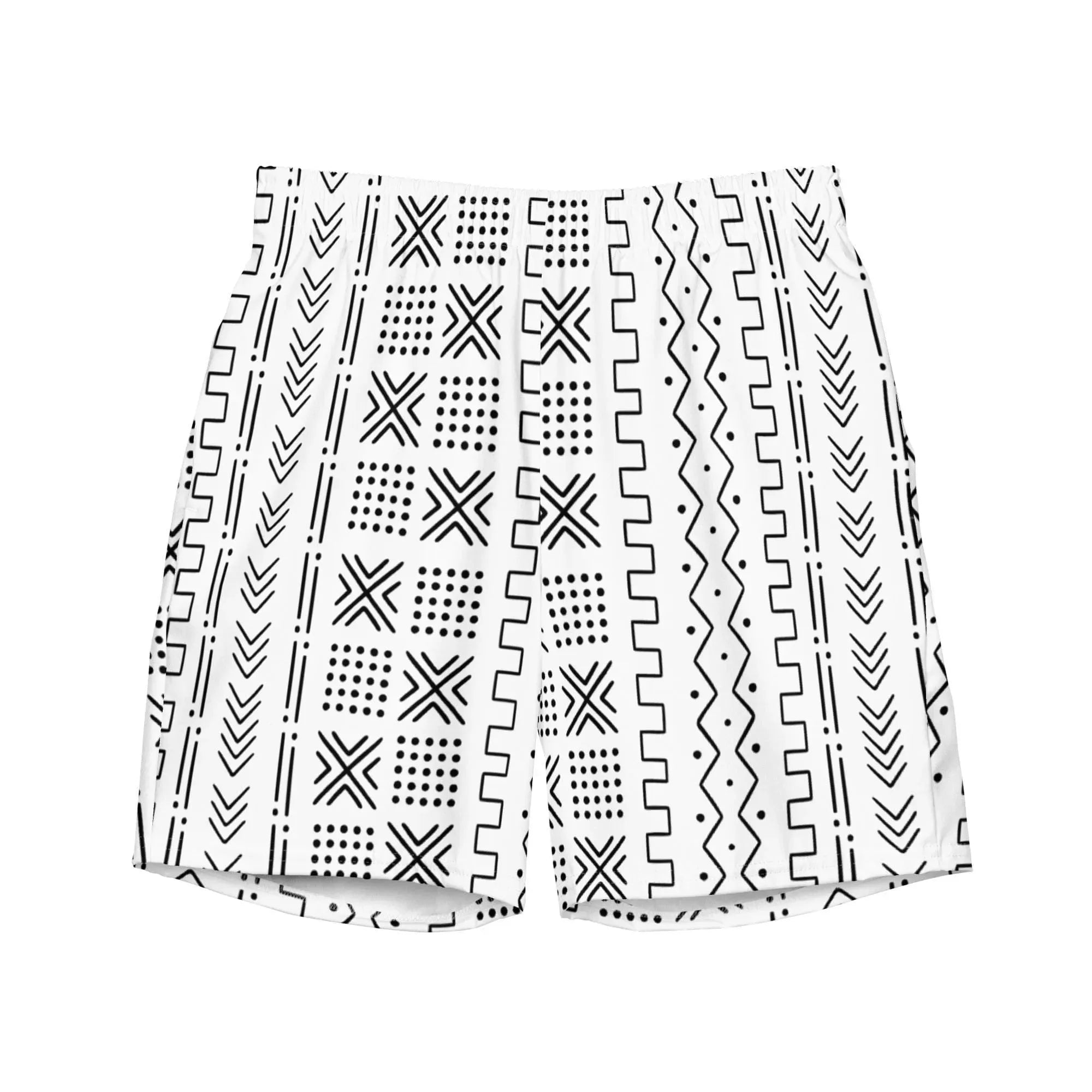 African Mud Cloth Recycled Men's Swim Trunks - The Global Wanderer