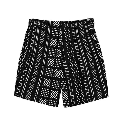 African Mud Cloth Recycled Men's Swim Trunks - The Global Wanderer