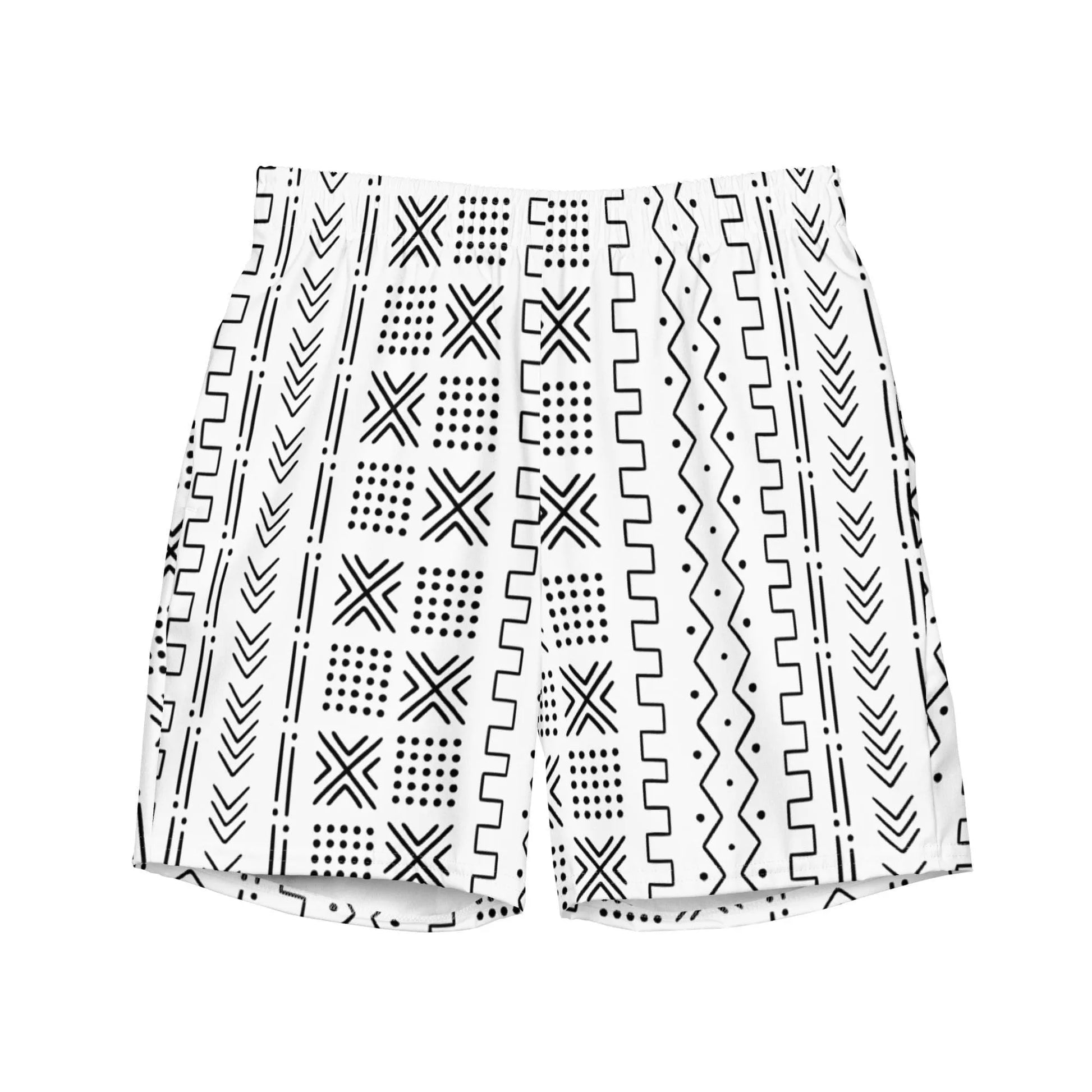 African Mud Cloth Recycled Men's Swim Trunks - The Global Wanderer