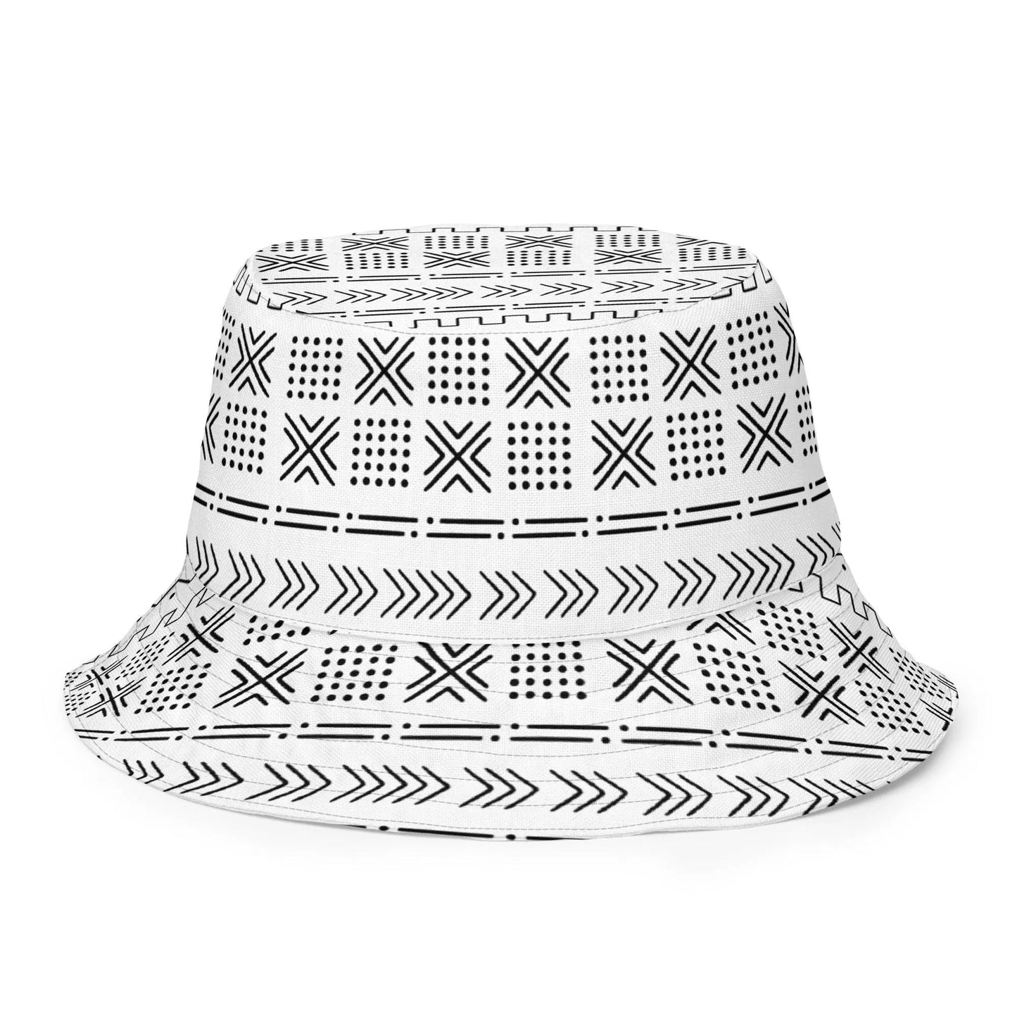 African Mud Cloth Reversible Bucket Hat - The Global Wanderer