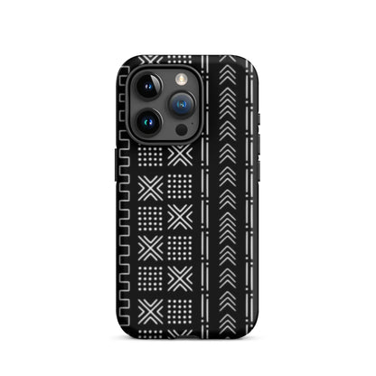 African Mud Cloth Tough MagSafe iPhone Case - The Global Wanderer