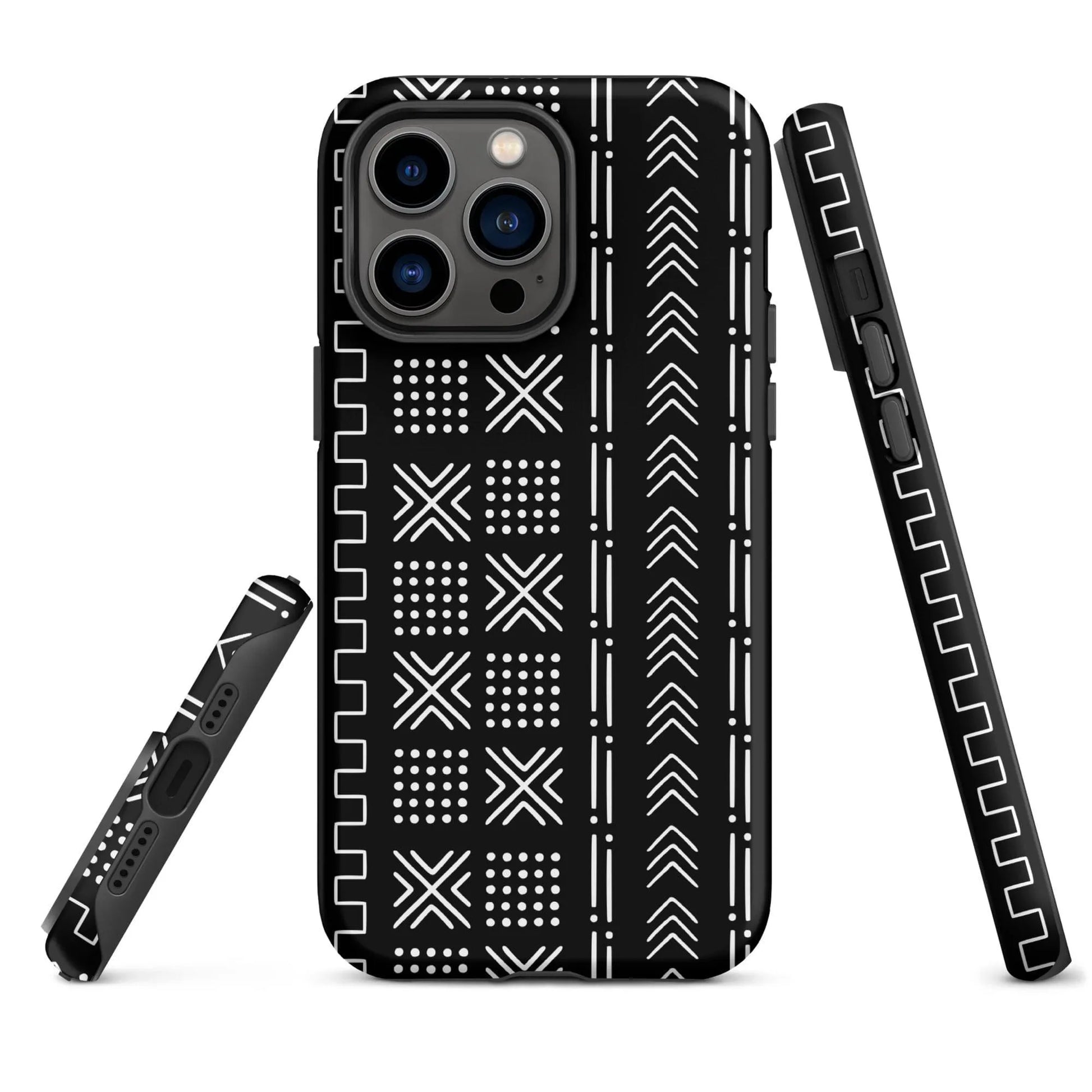 African Mud Cloth Tough MagSafe iPhone Case - The Global Wanderer