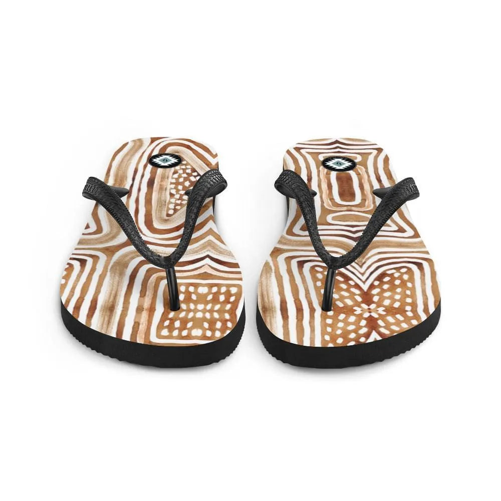 African Mud Lines Flip Flops - The Global Wanderer