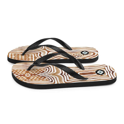 African Mud Lines Flip Flops - The Global Wanderer